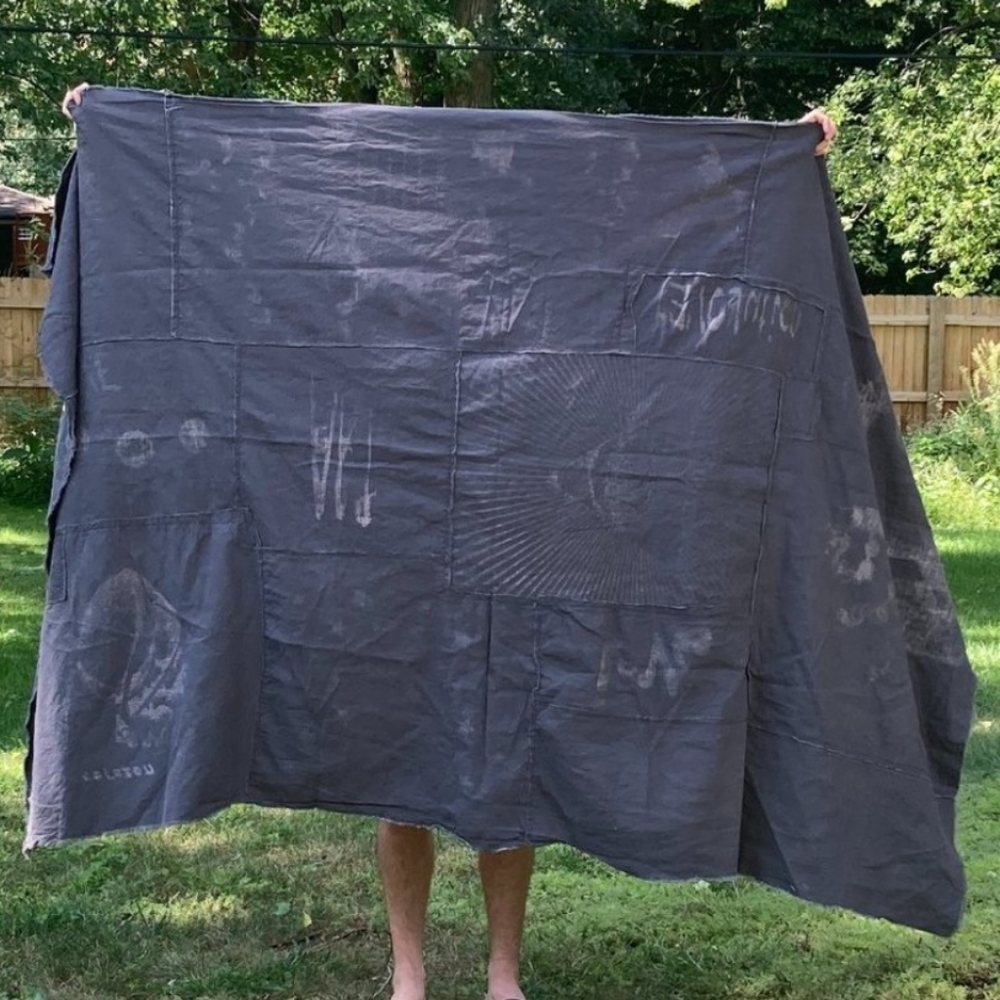 Magnolia Pearl Bob Dylan Blanket Artist Squat Throw Dropcloth 001 Ozzy Patchwork - Picture 6 of 10